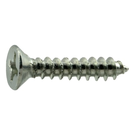 Midwest Fastener Wood Screw, #6, 3/4 in, Zinc Plated Steel Flat Head Phillips Drive, 100 PK 02535
